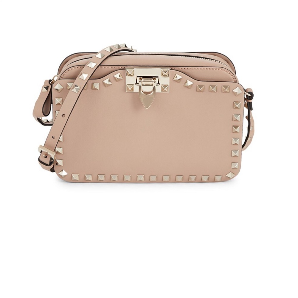 Valentino Garavani Rockstud Leather camera Bag.
